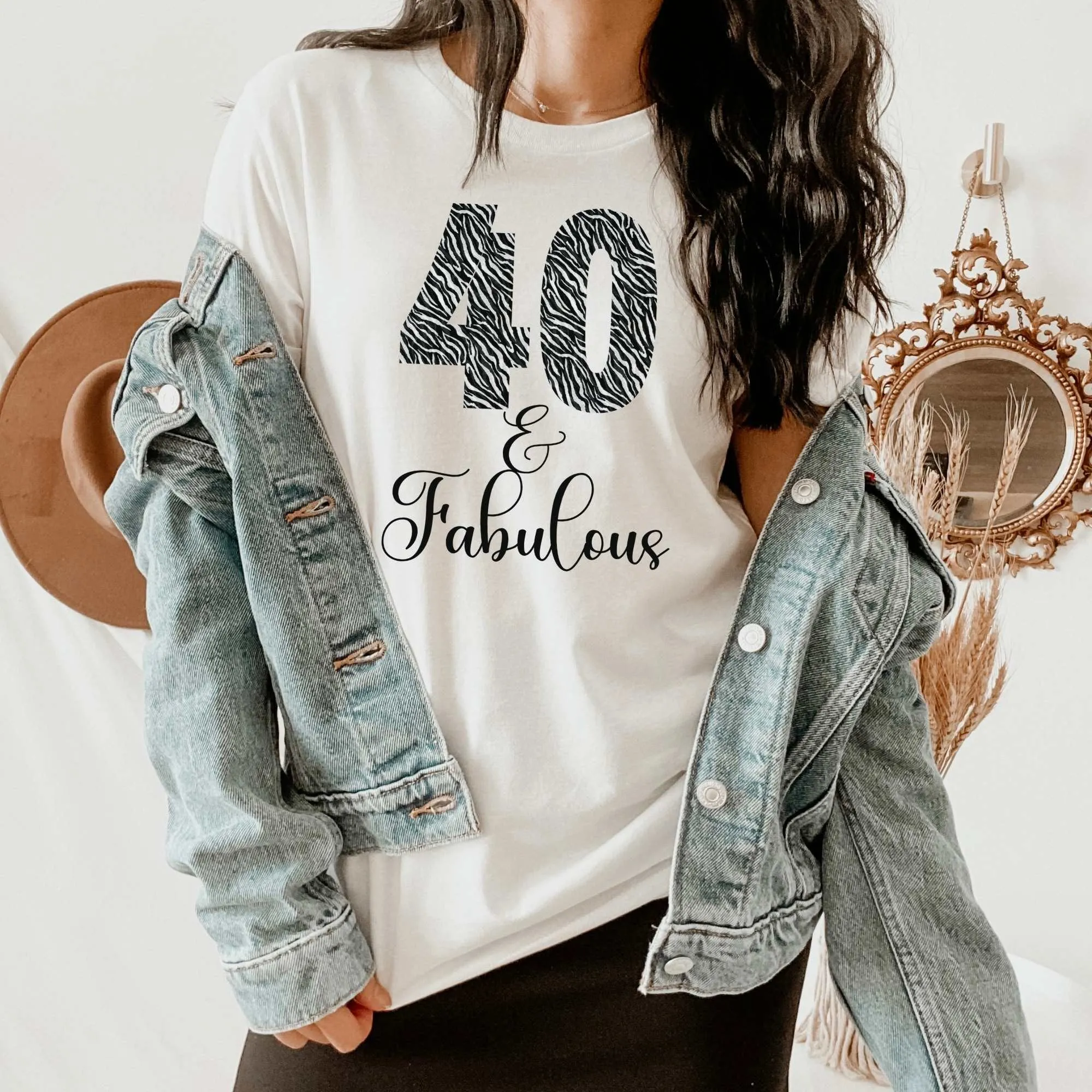 40 & Fabulous, Animal Print 40th Birthday Shirts