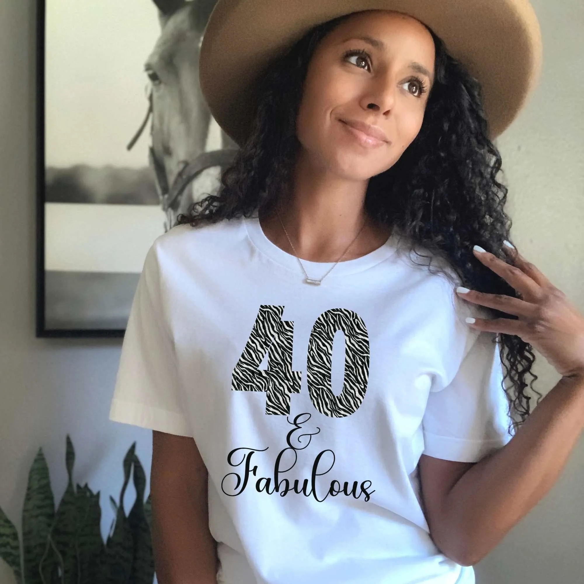 40 & Fabulous, Animal Print 40th Birthday Shirts