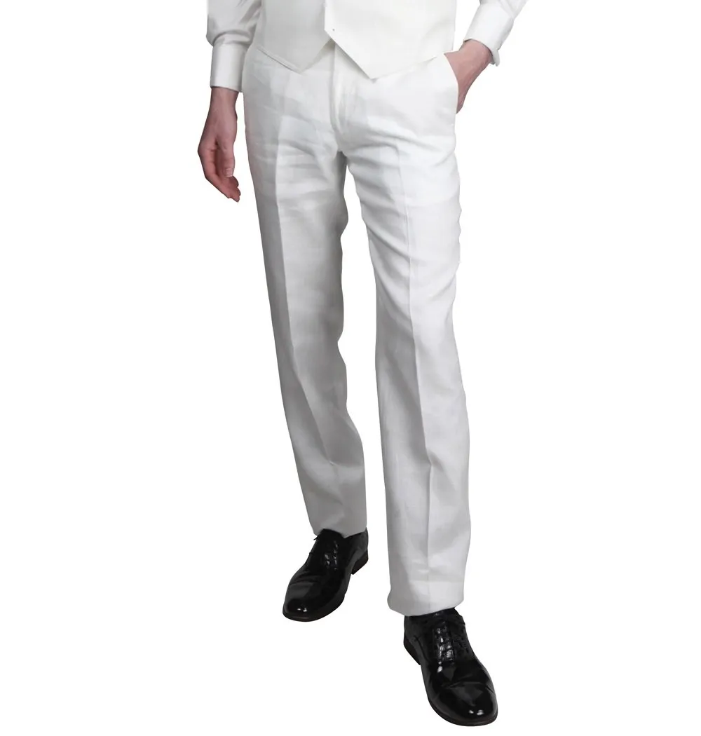 Adam Baker Mens (Groomsmen) Modern Fit Luxury Linen Formal Vest & Pant Separates - CLEARANCE - FINAL SALE