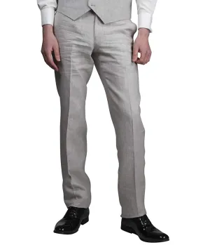 Adam Baker Mens (Groomsmen) Modern Fit Luxury Linen Formal Vest & Pant Separates - CLEARANCE - FINAL SALE