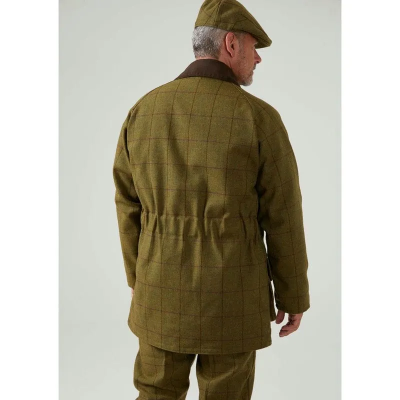 Alan Paine Rutland Mens Tweed Waterproof Shooting Coat - Lichen