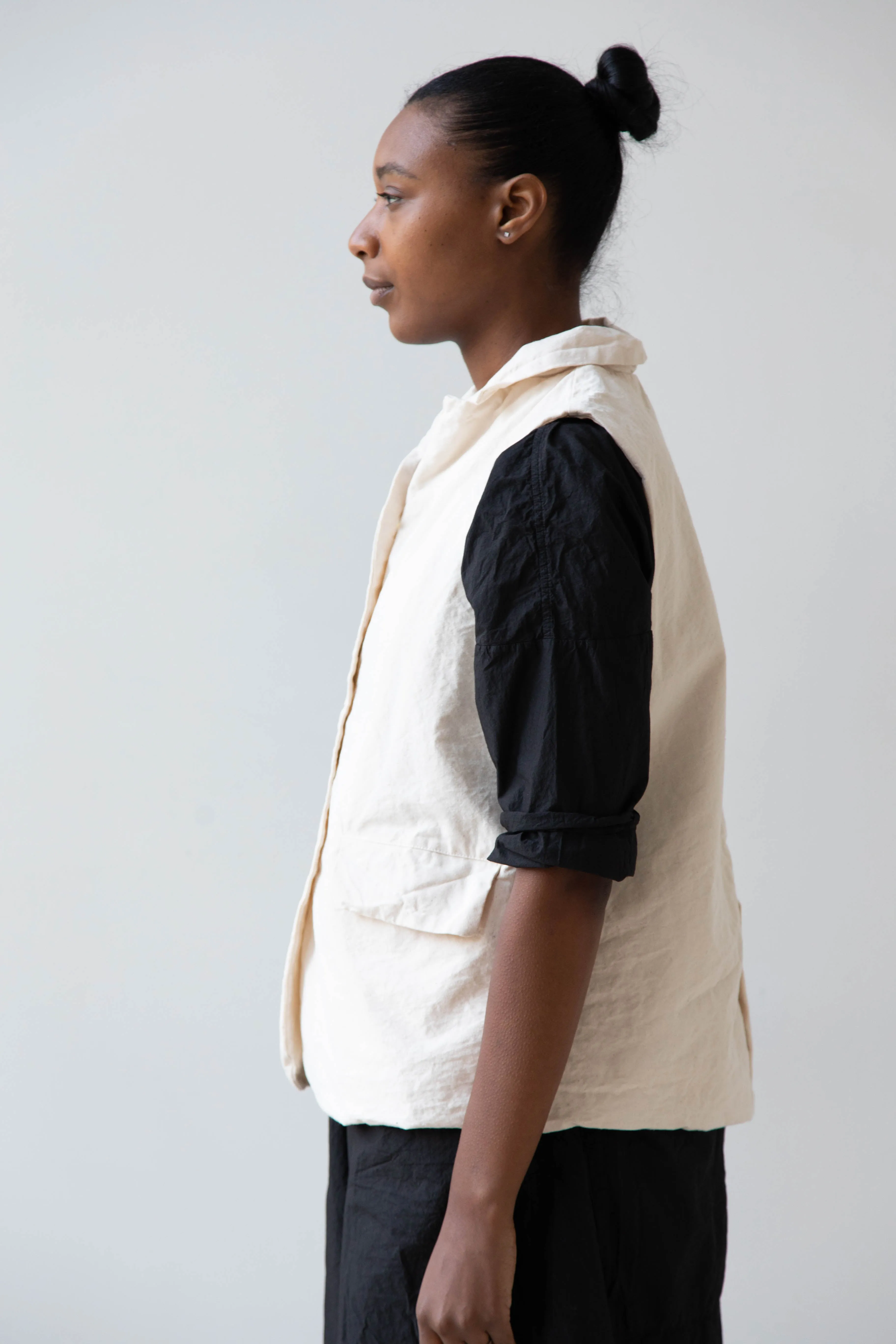 Album di Famiglia | Sleeveless Blazer in RC Natural