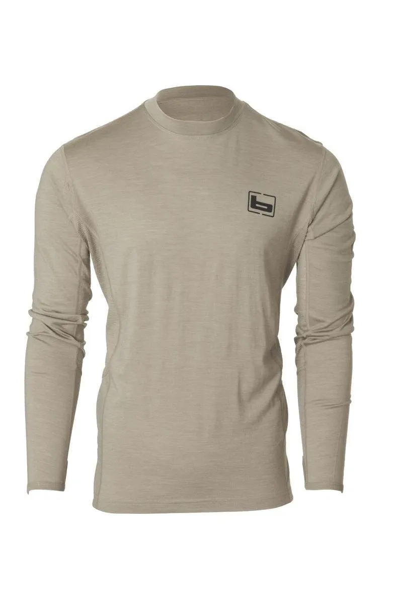 Banded Base Wool Crew Top Long Sleeve 180 Gram