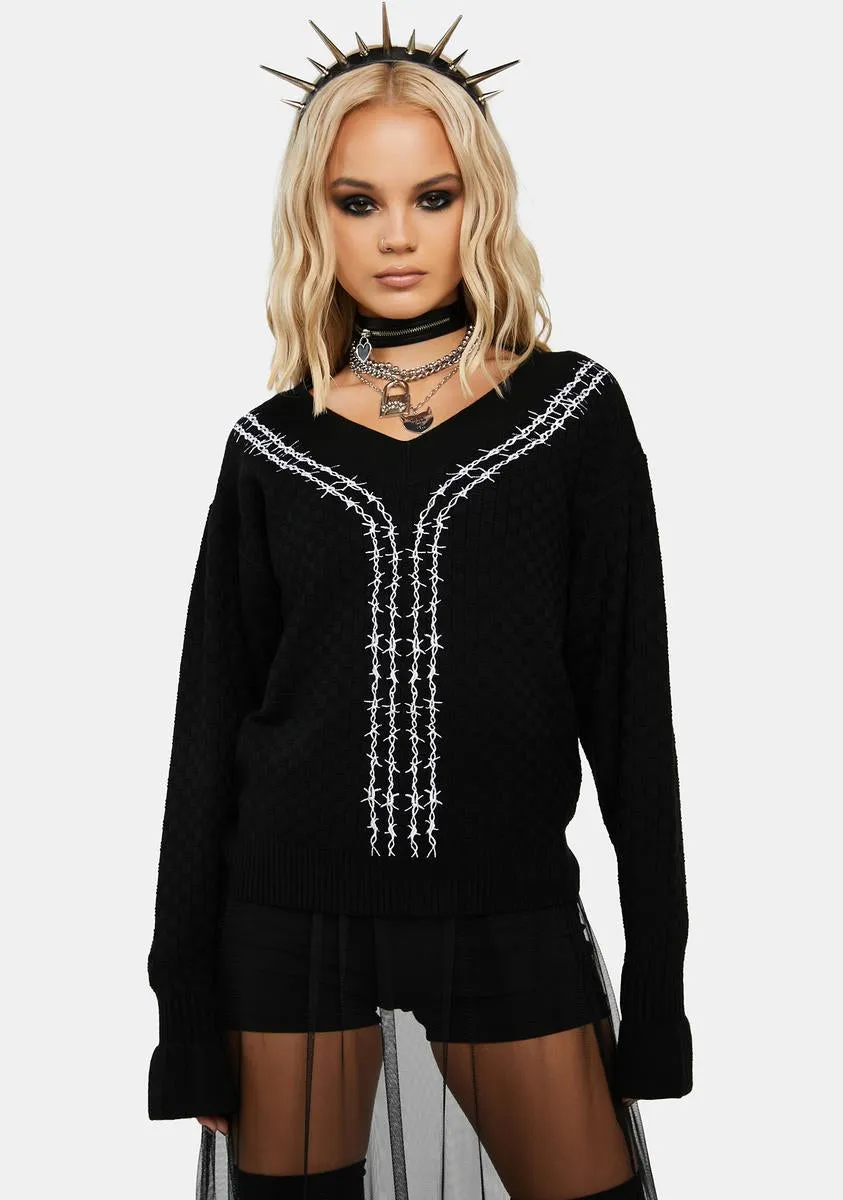 Barbed Wire Oversized Sweater