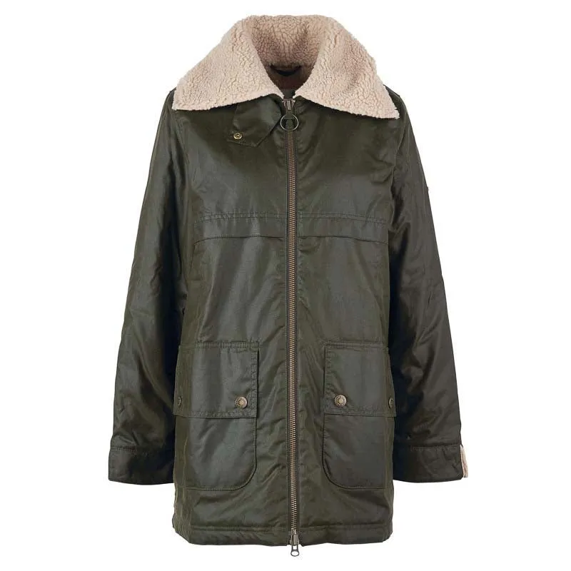 Barbour Pine Ladies Wax Jacket - Archive Olive