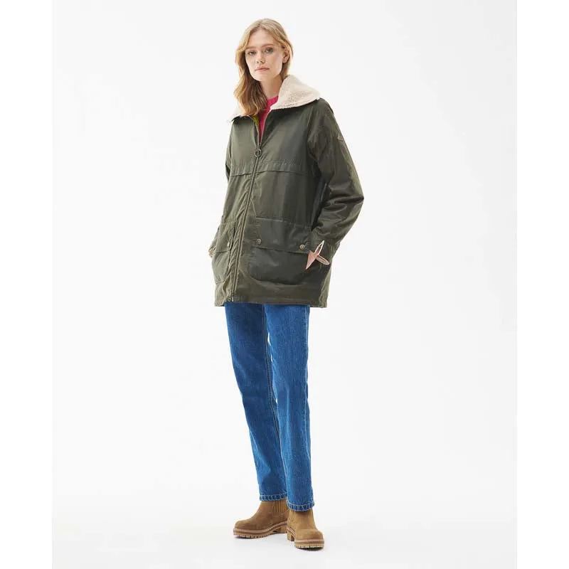 Barbour Pine Ladies Wax Jacket - Archive Olive