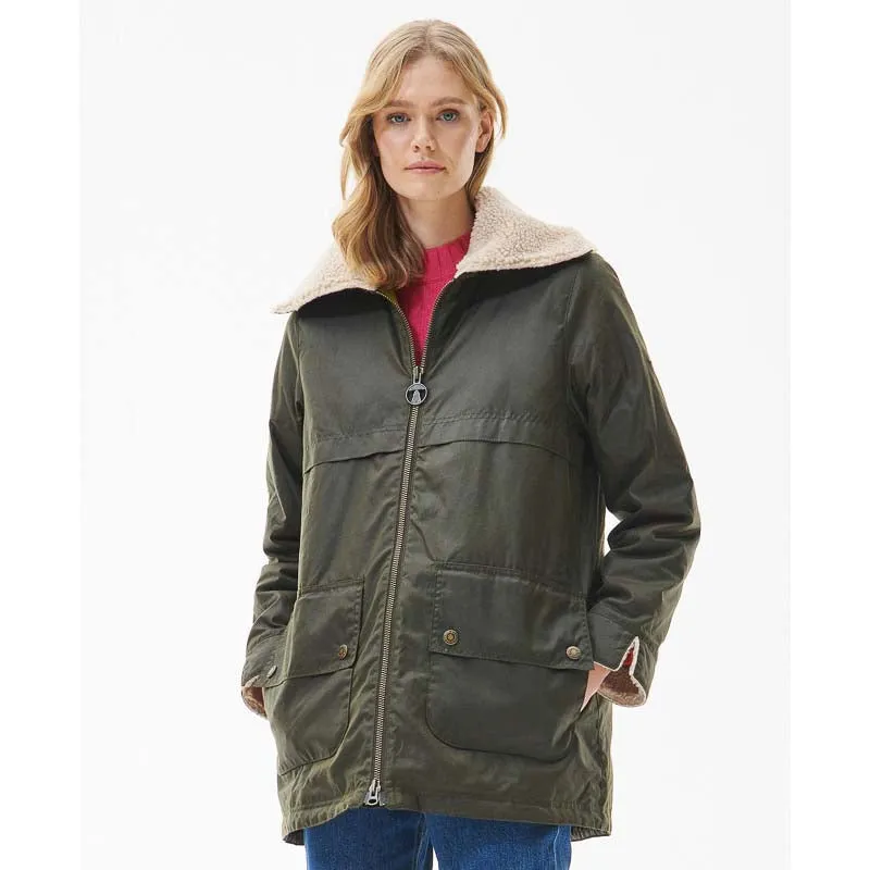 Barbour Pine Ladies Wax Jacket - Archive Olive