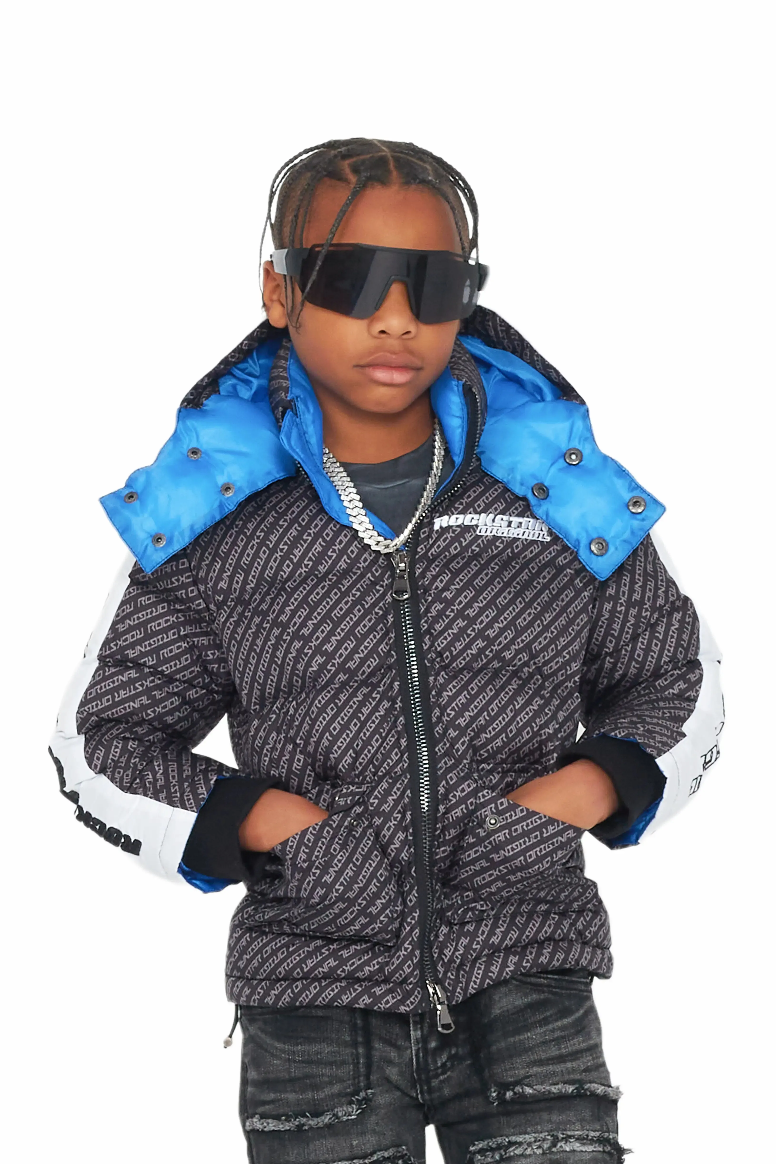 Boys Bryson Black Heavy Puffer Jacket