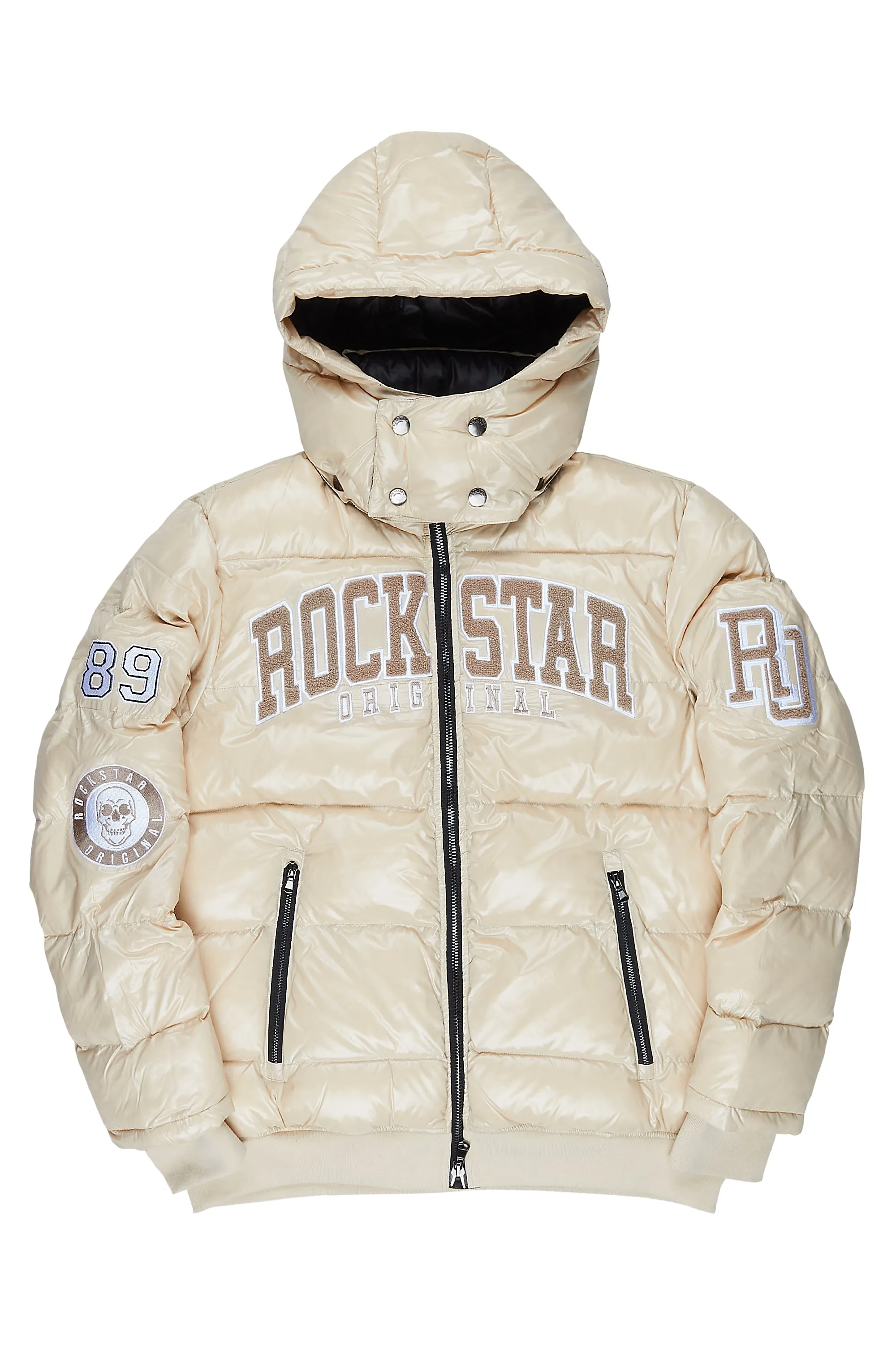 Boys Cortland Beige Heavy Puffer Jacket