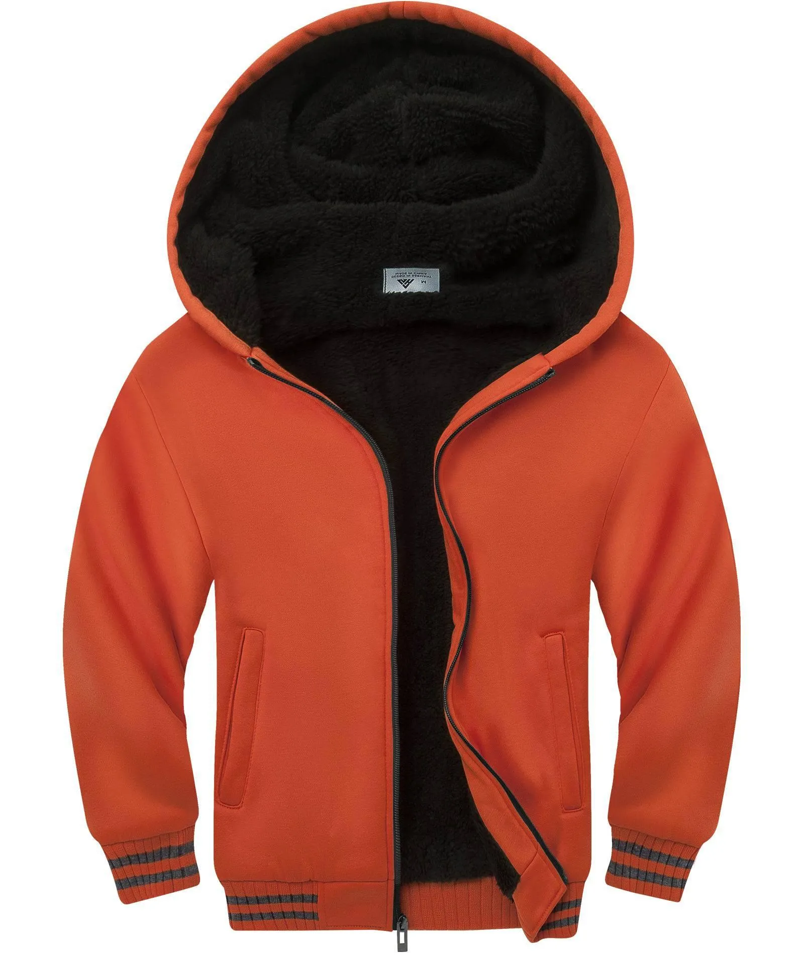 Boy's Long Sleeve Fleece Zip-Up Hoodie-ZPK005547