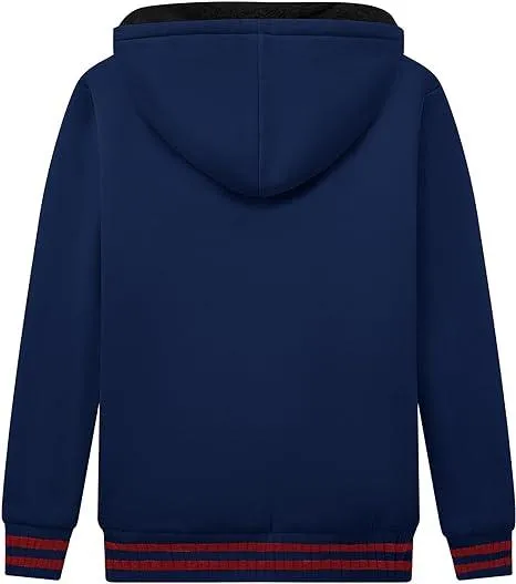 Boy's Long Sleeve Fleece Zip-Up Hoodie-ZPK005547