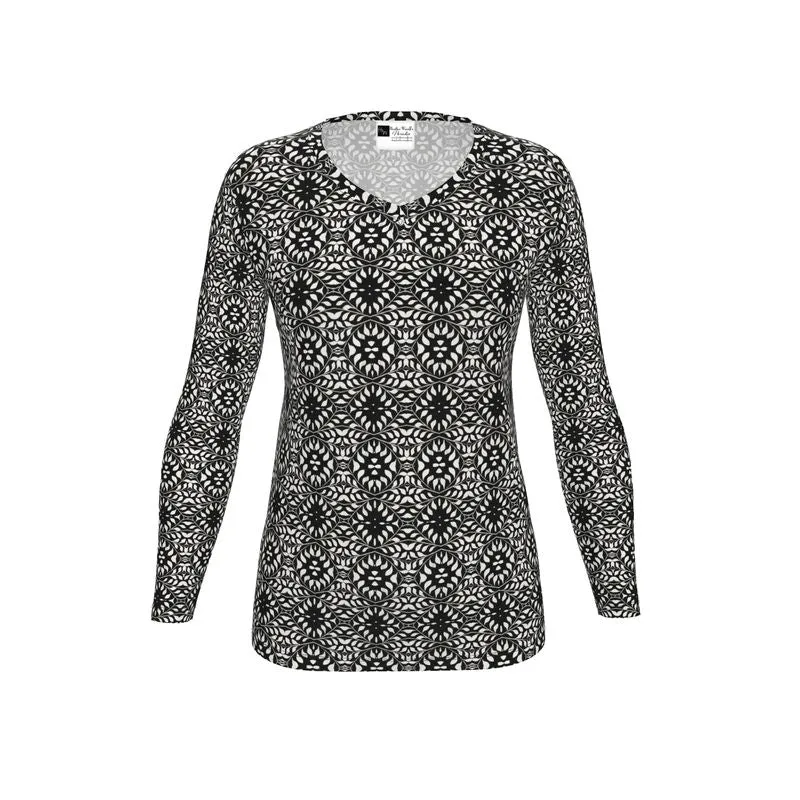 Camelbone Medallion Womens T Shirt Long Sleeves