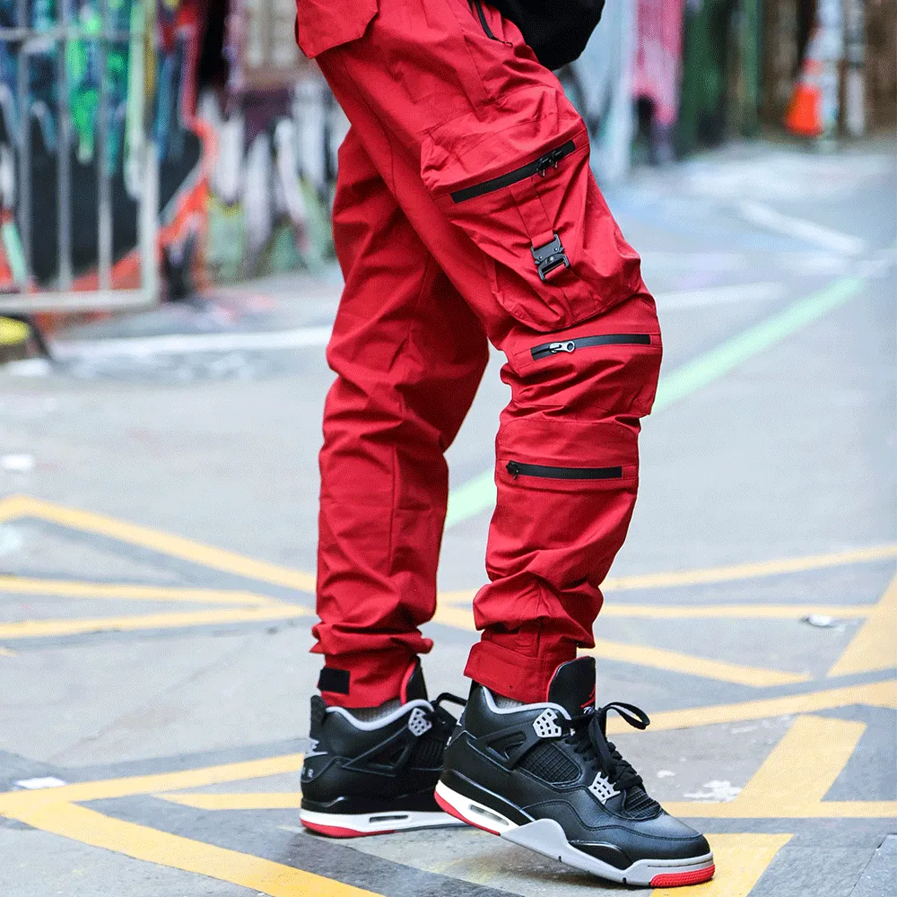 Combat Nylon Pants Red