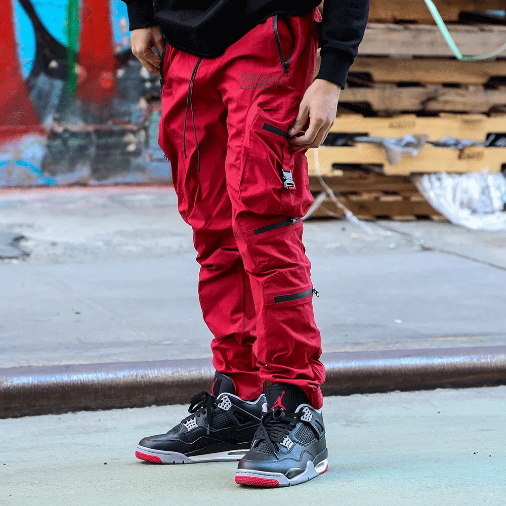 Combat Nylon Pants Red