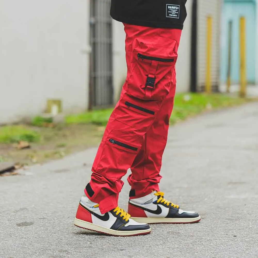 Combat Nylon Pants Red