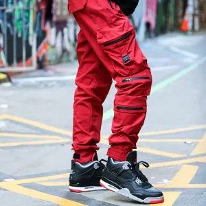 Combat Nylon Pants Red