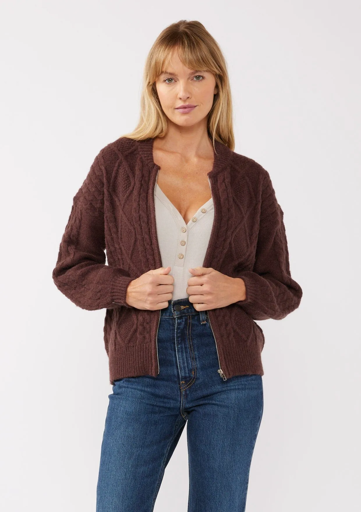 Cozy Hearth Zip Up Sweater