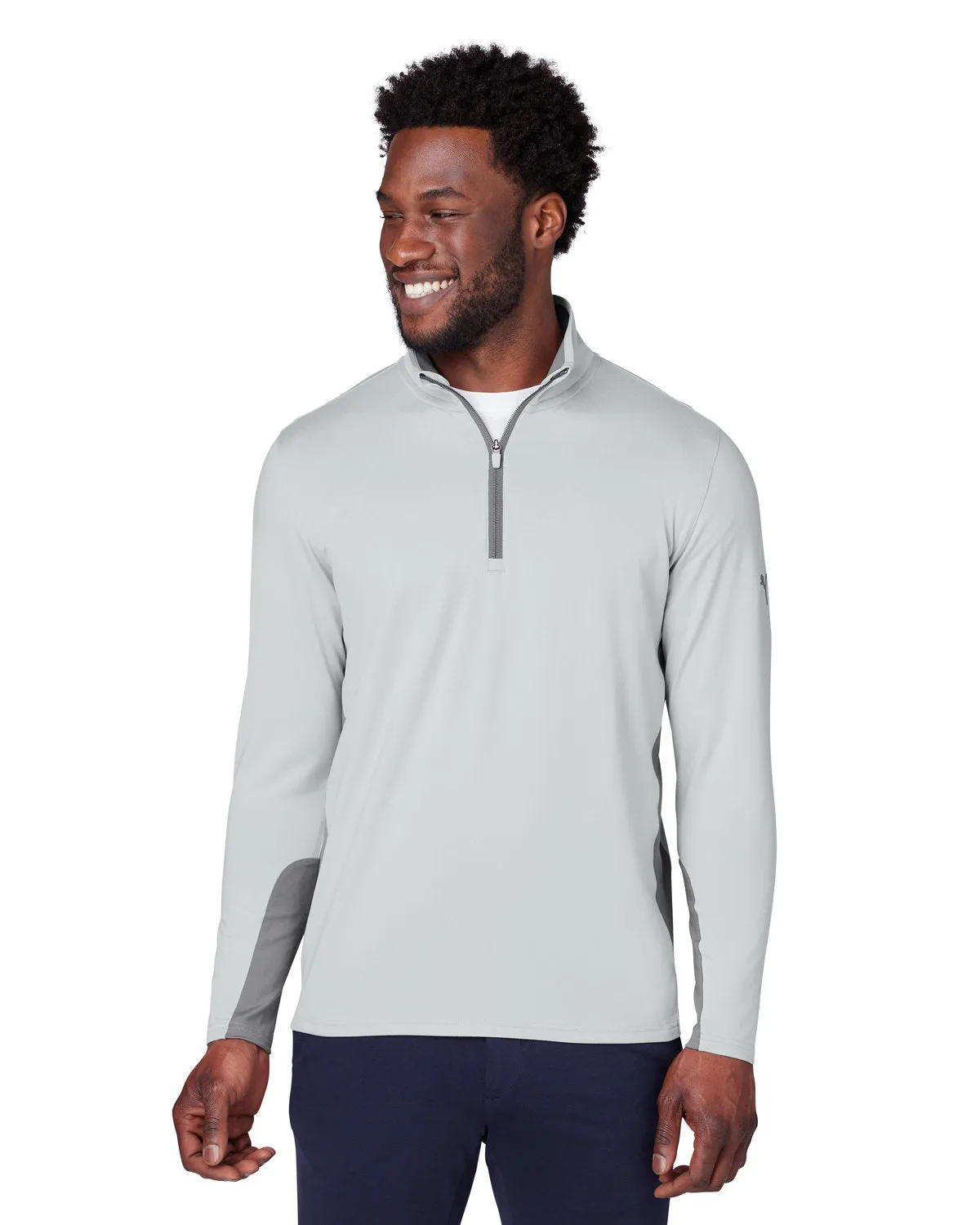 Custom Puma Men's Gamer Golf Quarter-Zip, High Rise