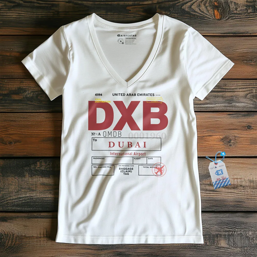 DXB - Women's V-Neck T-Shirt