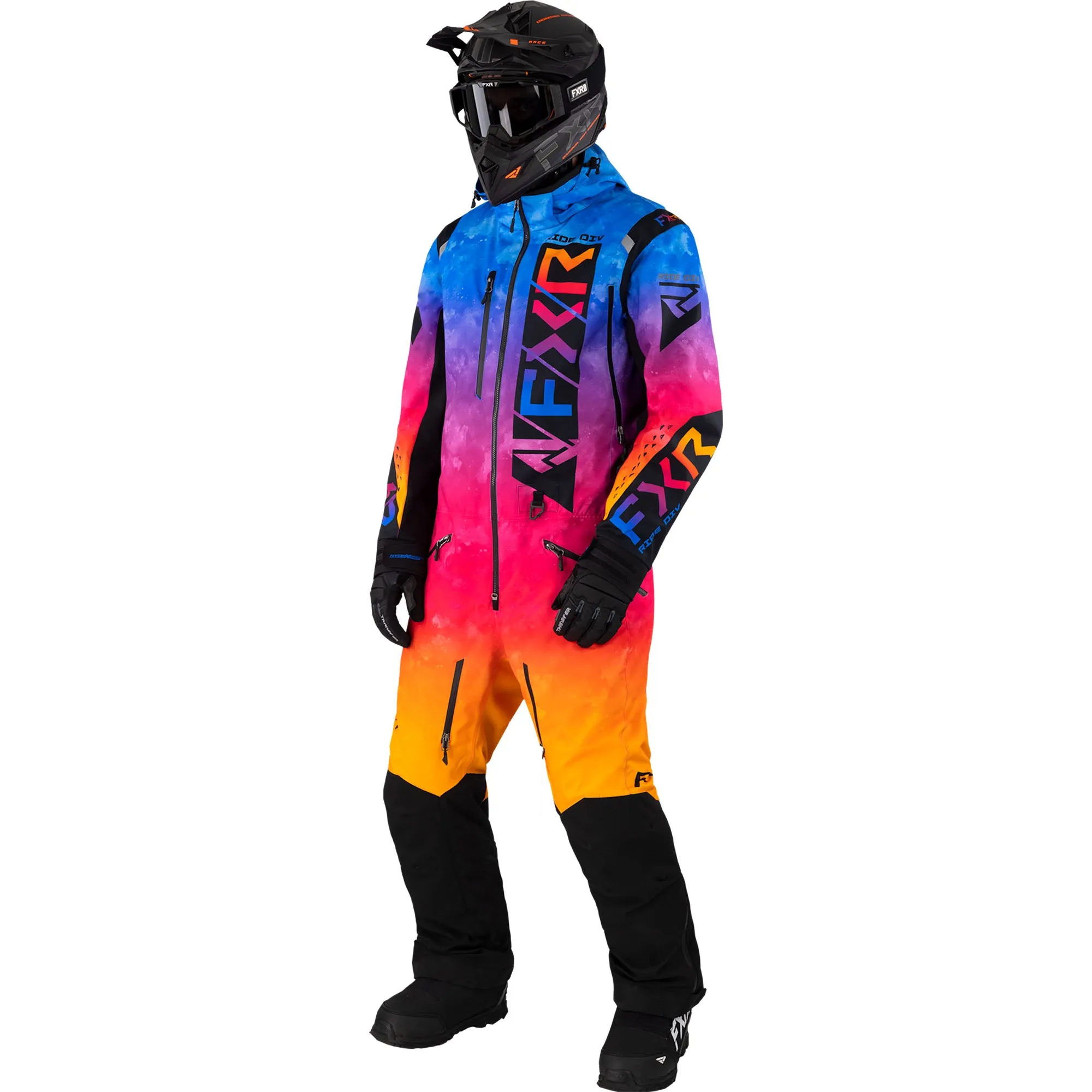 FXR  Mens Helium Lite Snowmobile Monosuit Uninsulated HydrX Pro Spectrum