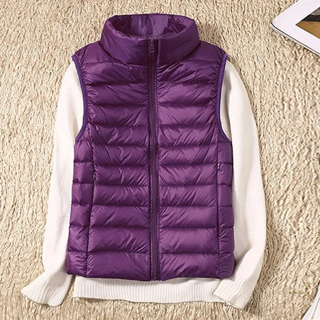 Gifts Outerwear  New Women Sleeveless Ultra Light Down Vests    ID A412 - 4101