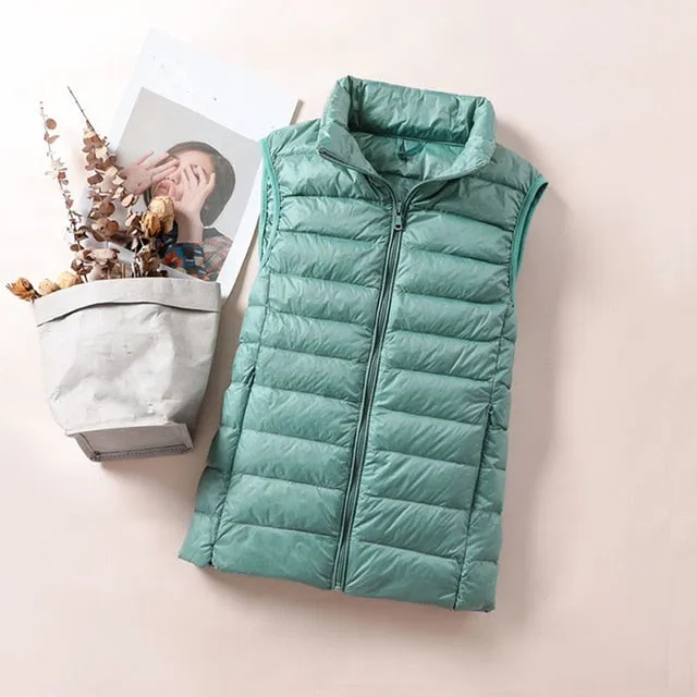 Gifts Outerwear  New Women Sleeveless Ultra Light Down Vests    ID A412 - 4101