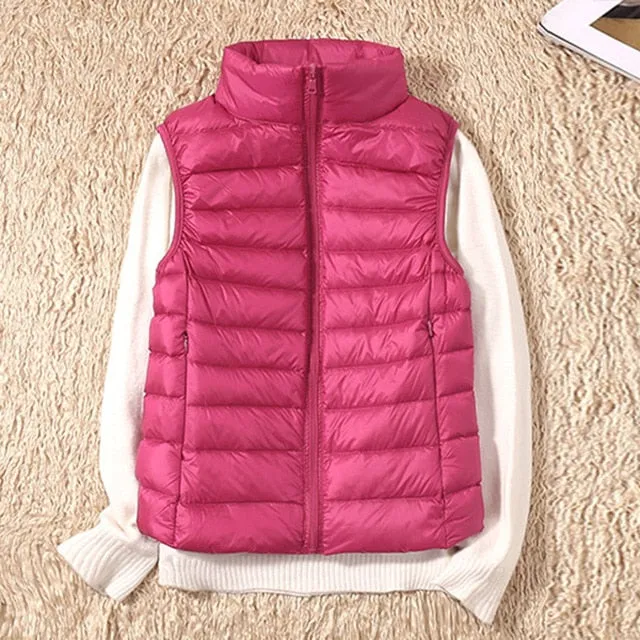 Gifts Outerwear  New Women Sleeveless Ultra Light Down Vests    ID A412 - 4101