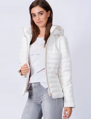 Ginger Quilted Hooded Jacket in Ivory - Tokyo Laundry