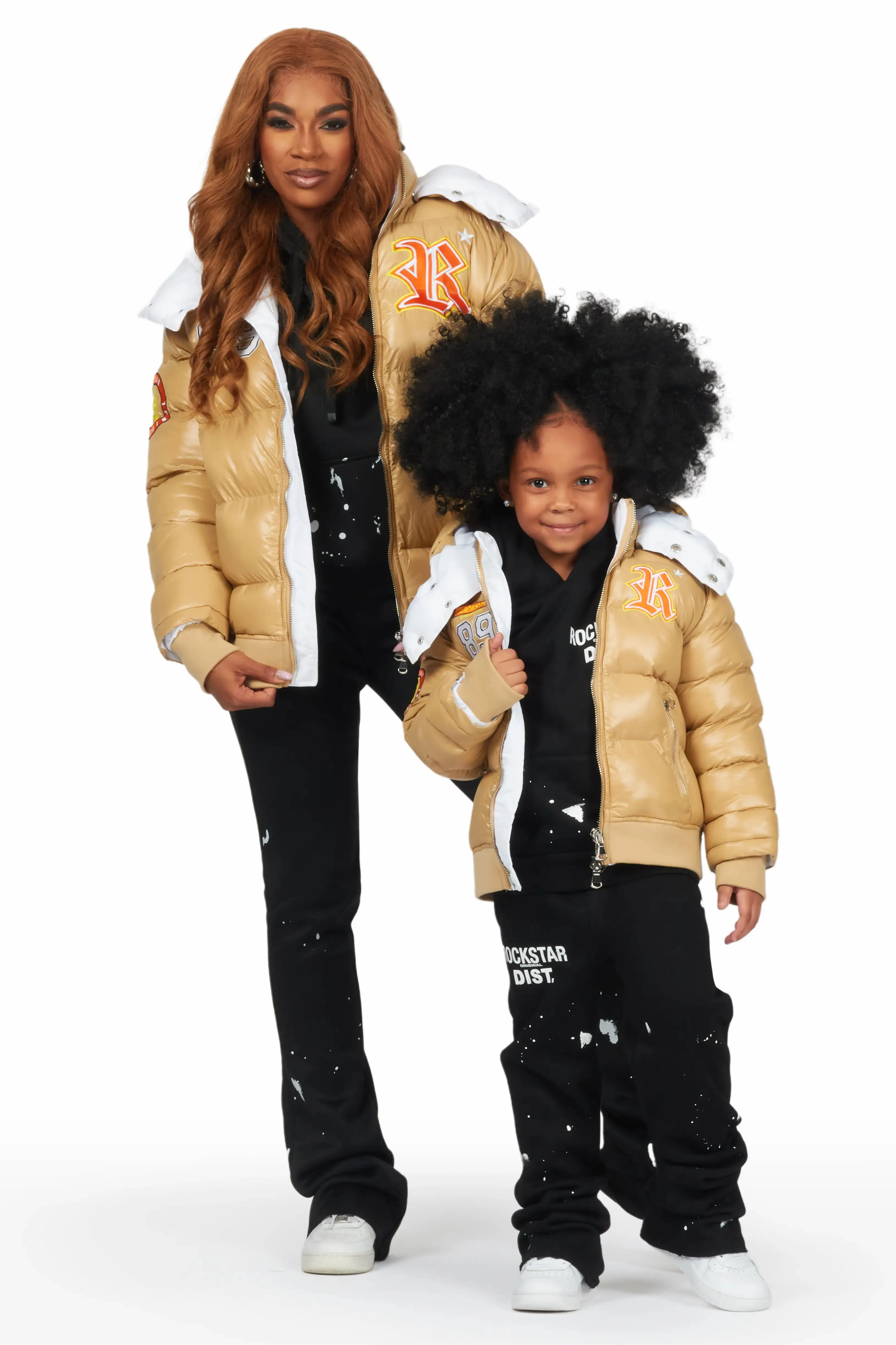 Girls Nasia Beige Puffer Jacket