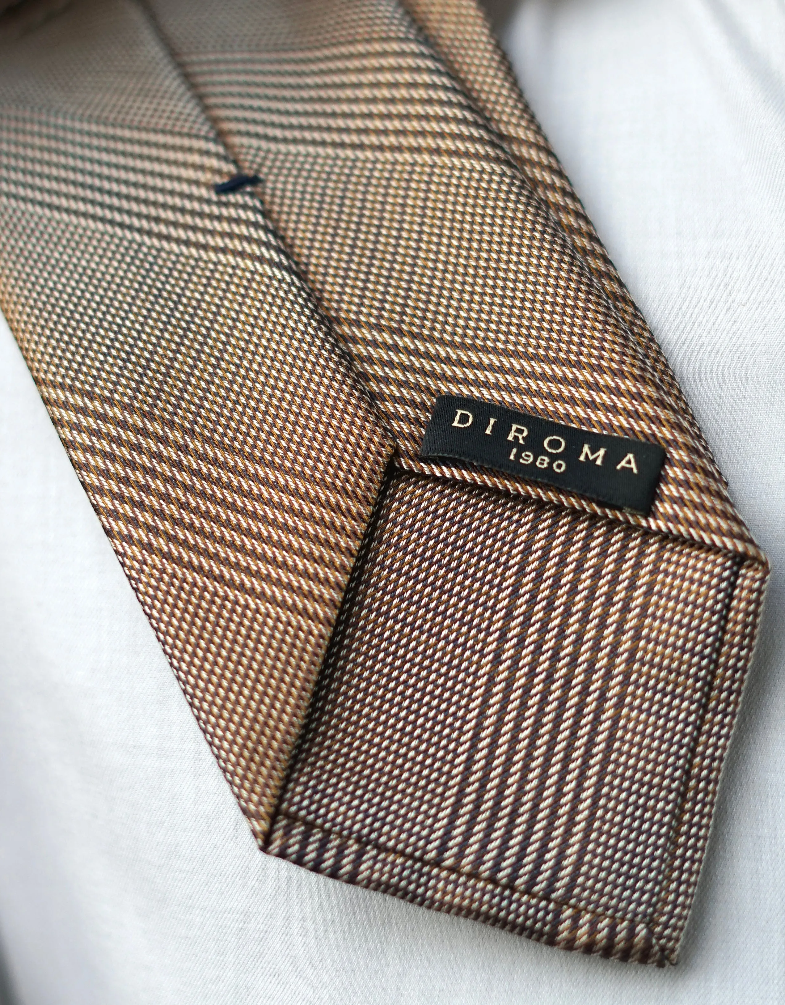 Glen Coffee Silk Necktie