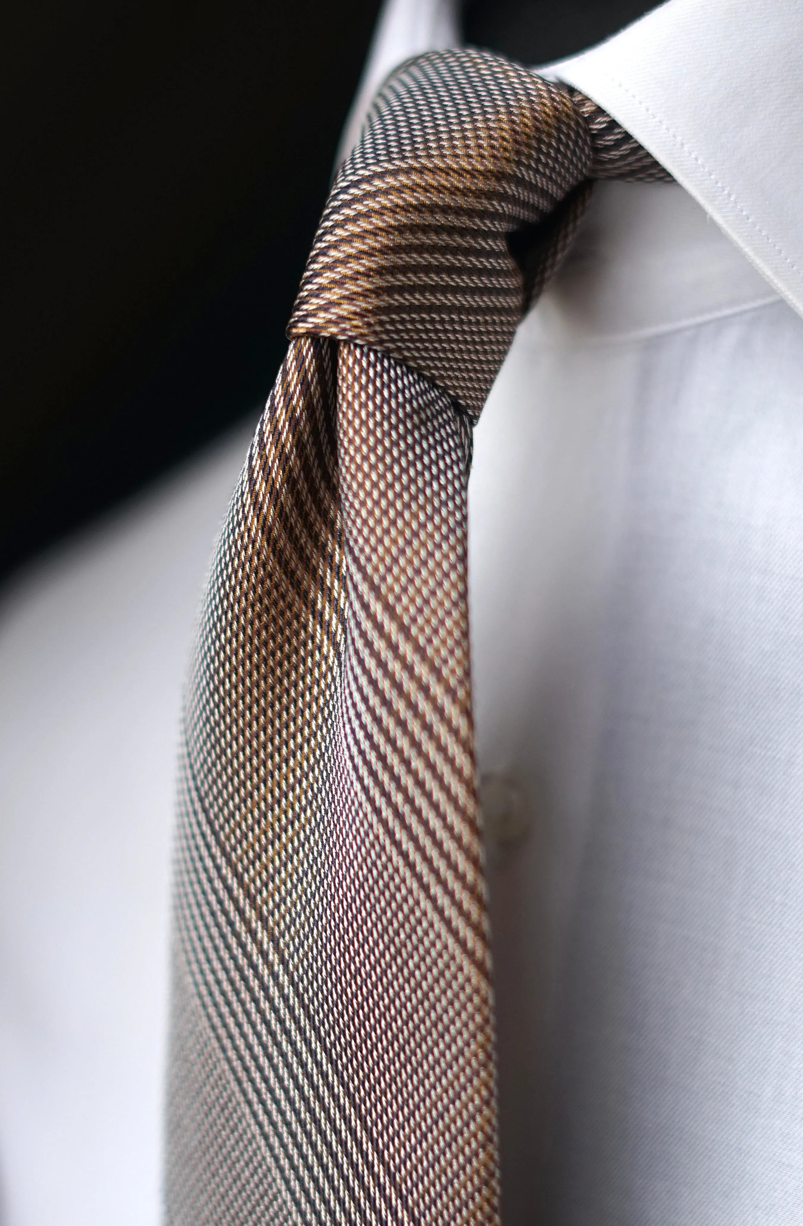 Glen Coffee Silk Necktie