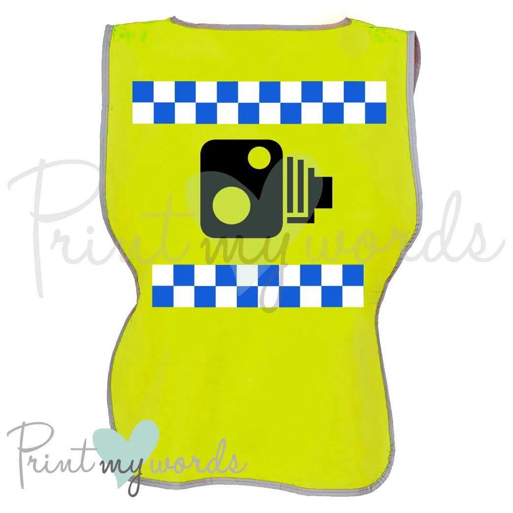 High Visibility Hi Vis Equestrian Reflective Vest Tabard Waistcoat CAMERA CHEQUER CHECK CHEQUERED hi-viz