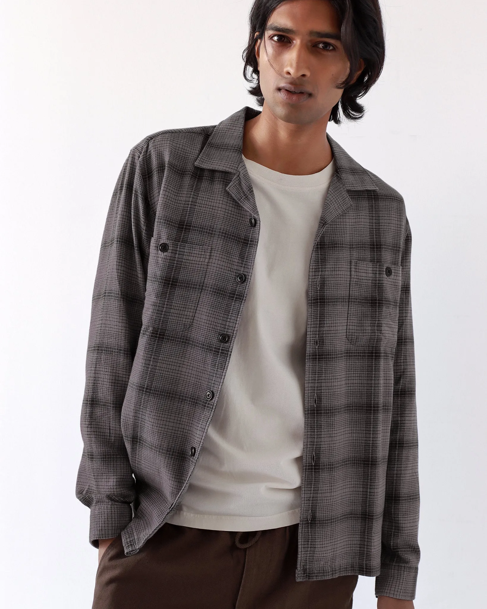 Hiro Shirt - Grey / Black Check