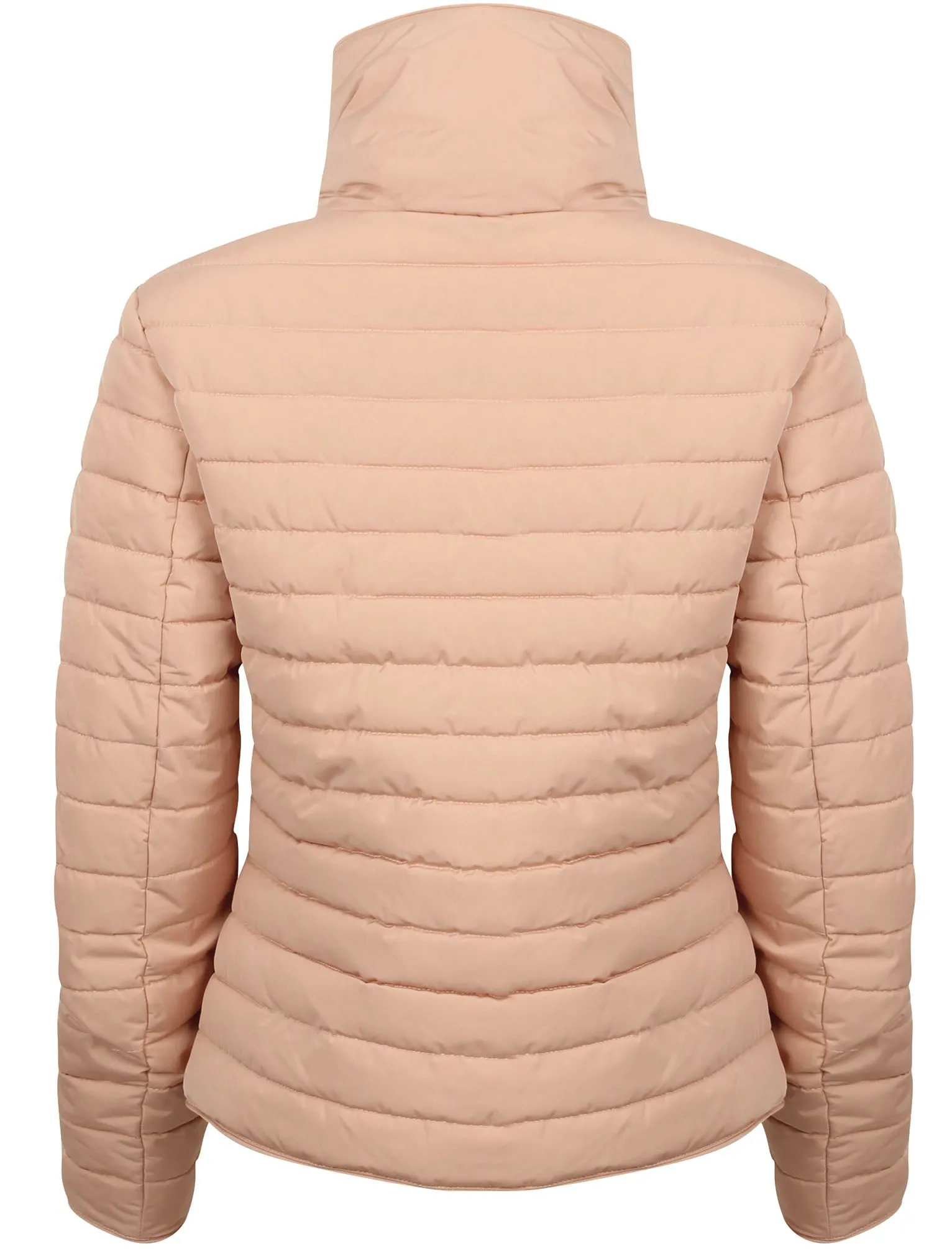 Honey 2 Funnel Neck Quilted Jacket in Blush Pink - Tokyo Laundry