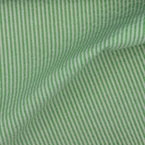 Kelly/White | 1/16 Seersucker Stripe Shirting (10 Yard Roll) SKU 4732A #S96 BTR