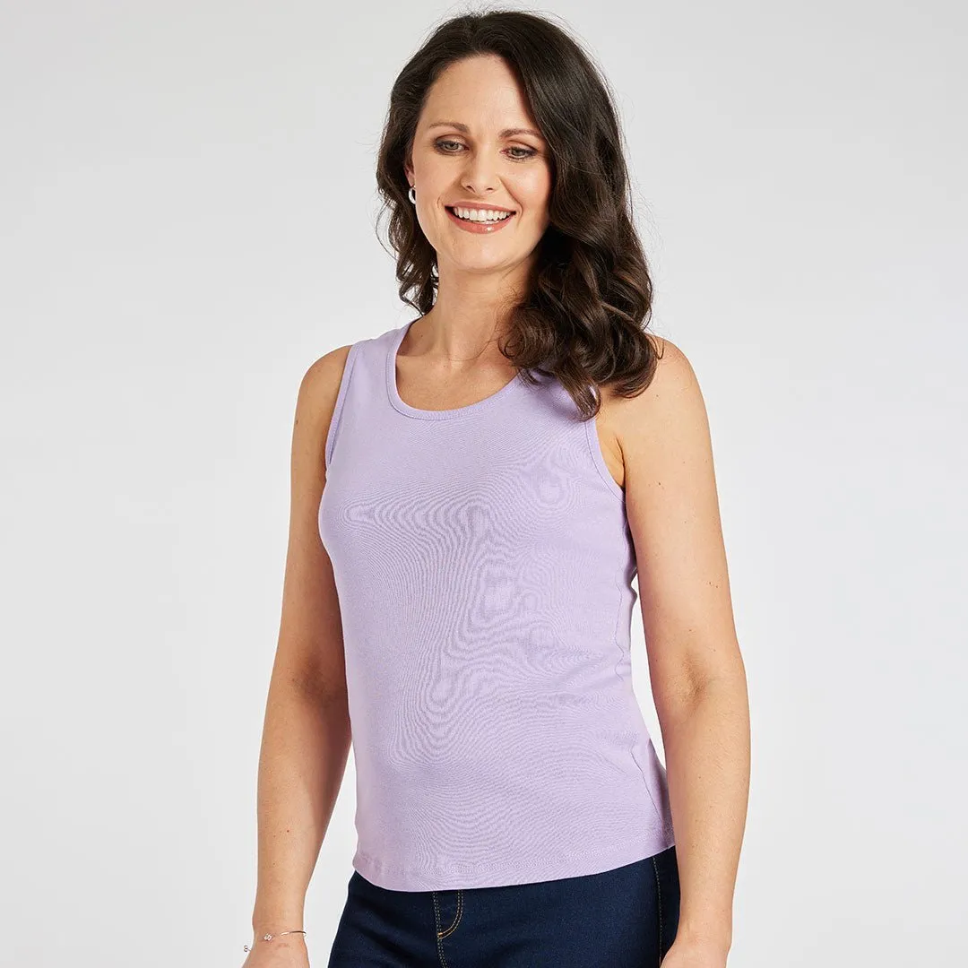 Ladies Essential Crew Vest Lavender