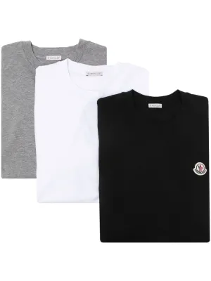 logo-patch cotton T-shirts (pack of three)