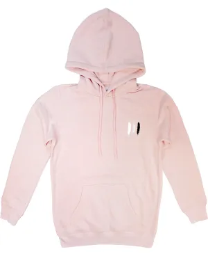 <A 000a109k>Fungolia Big Hood Fleece Hoodie - Small Feathers (Light Pink)