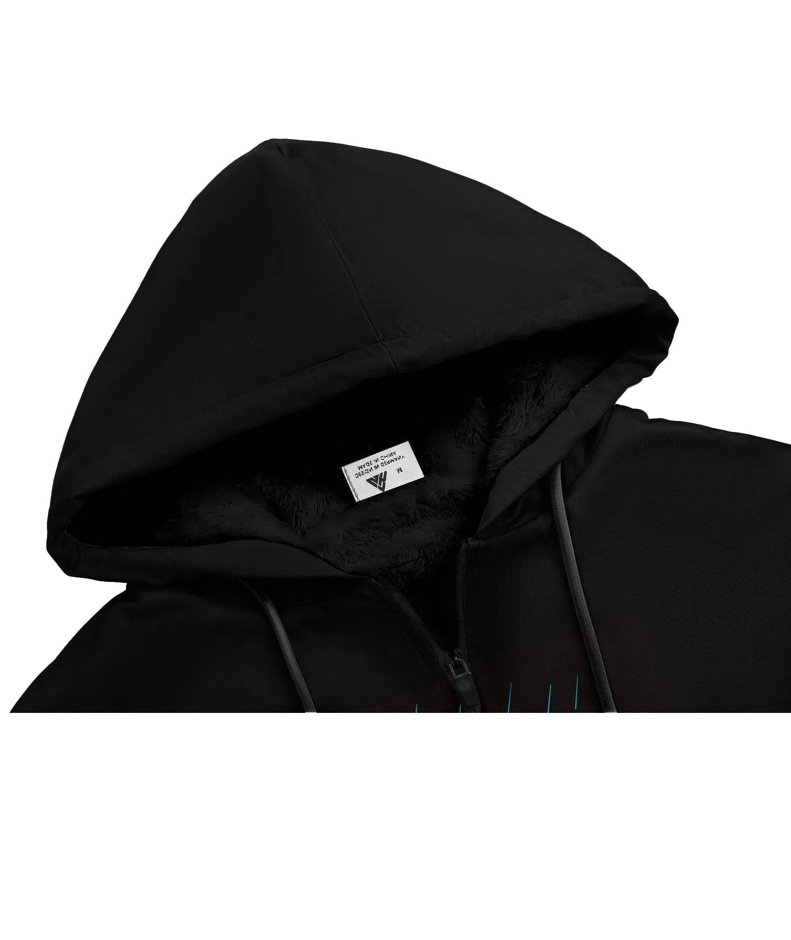 Men's Fashion Digital Print Zipper Fleece Hoodie-CUMFH01421