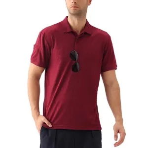 Men's Solid Breathable Waffle Series Polo Shirt