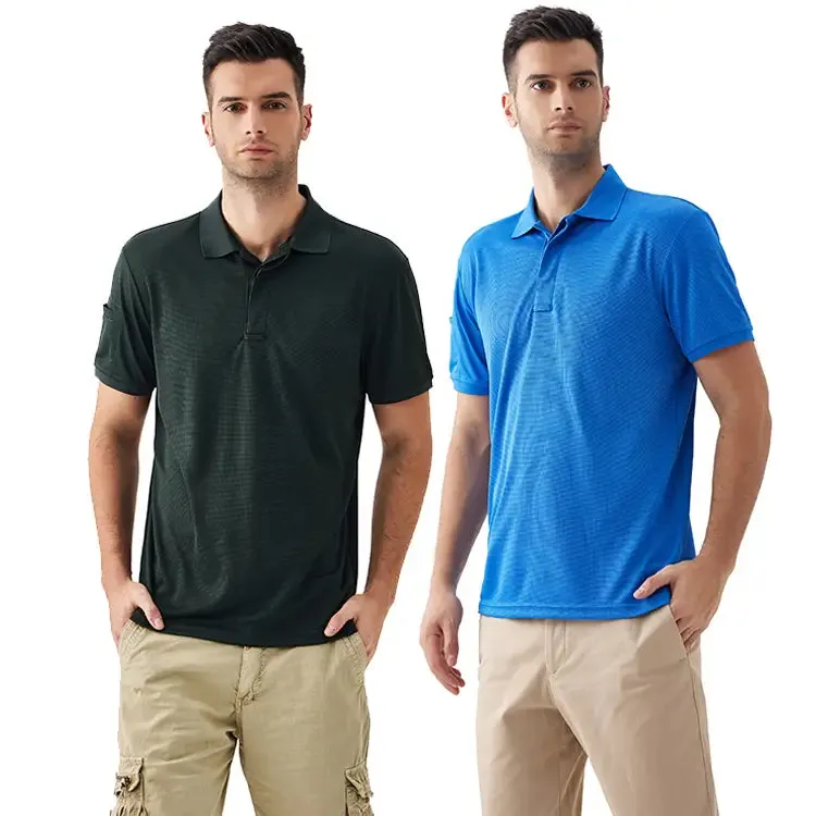 Men's Solid Breathable Waffle Series Polo Shirt