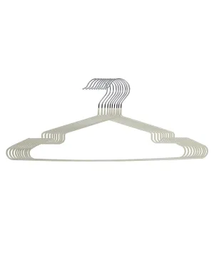 Modern Cloth Hanger, Dark Olive Green, Iron, Set of 10