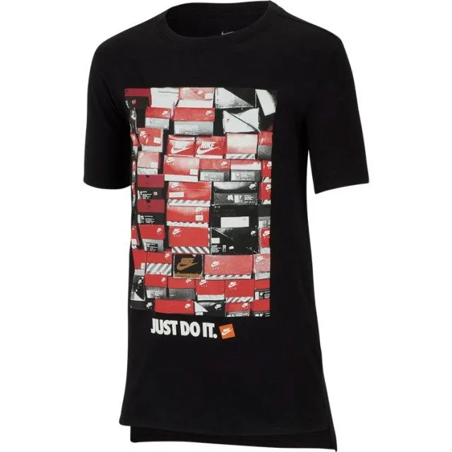 Nike Boys&#39; Lifestyle Ar5269-010 Shoebox T-Shirts Black