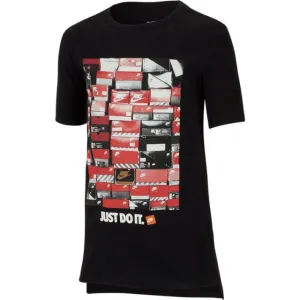 Nike Boys&#39; Lifestyle Ar5269-010 Shoebox T-Shirts Black