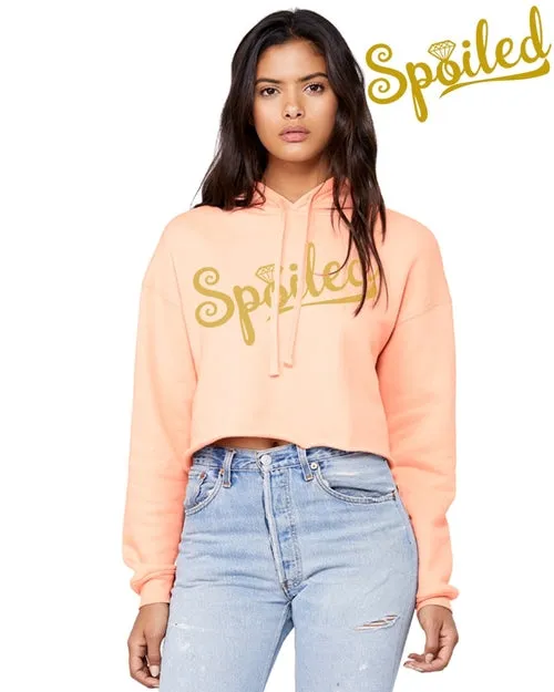 "Spoiled" Funny Crop Top Hoodie