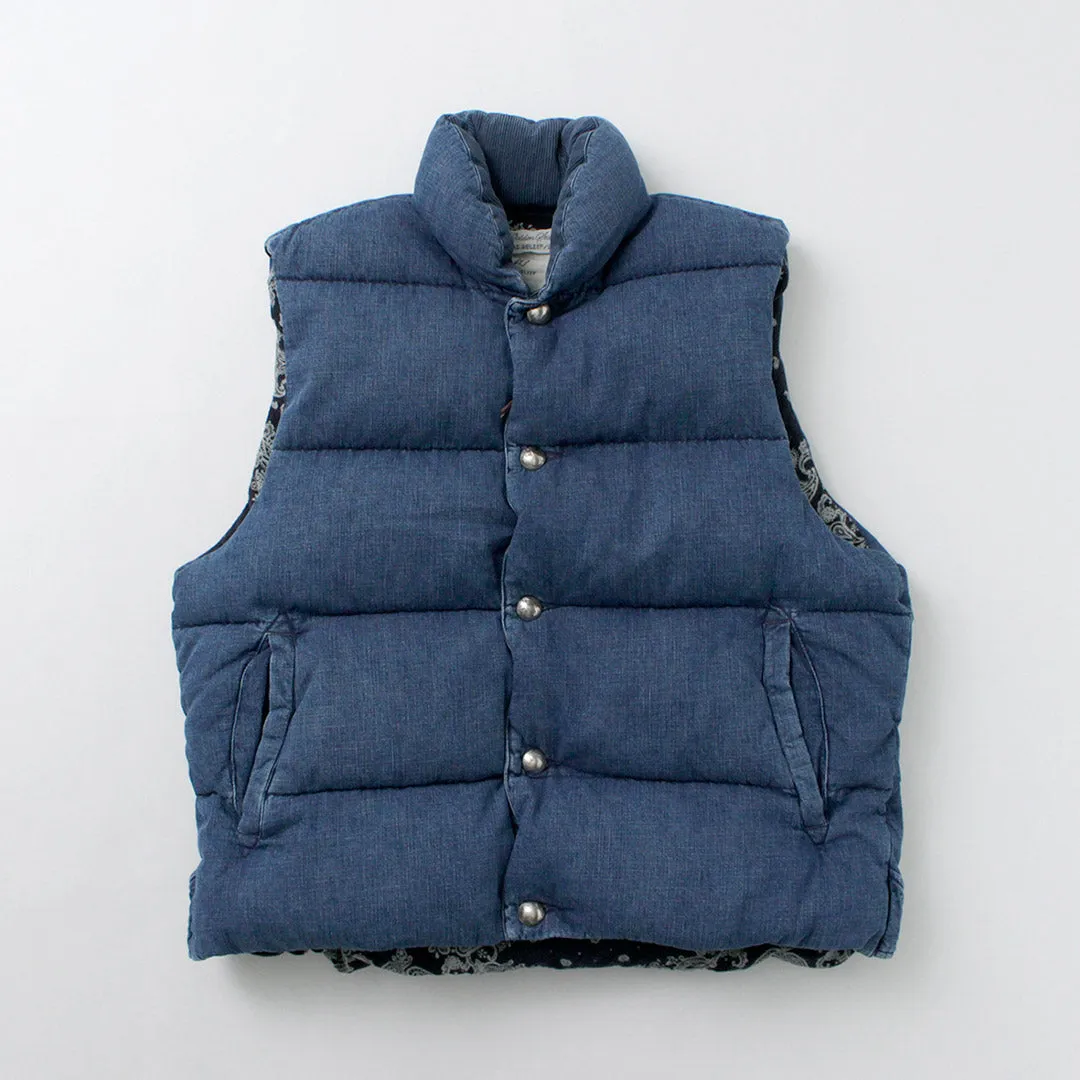 REMI RELIEF / Natural Processed Denim Down Vest