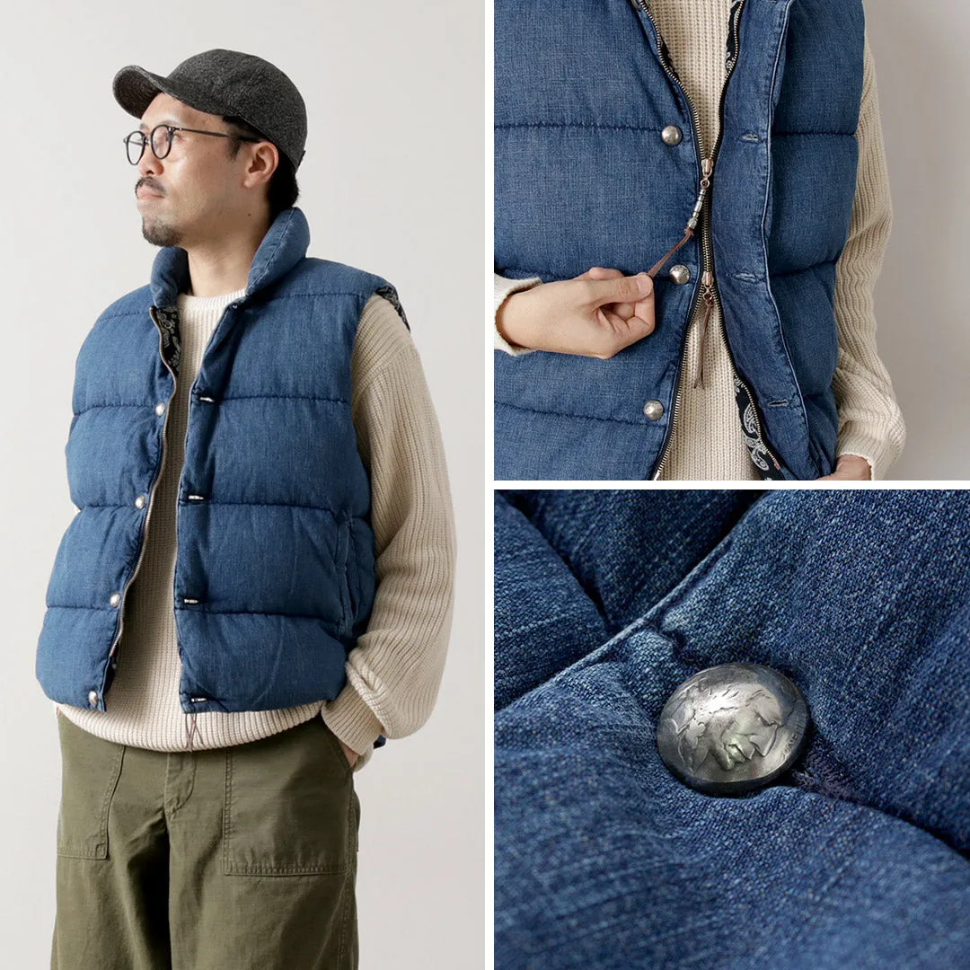 REMI RELIEF / Natural Processed Denim Down Vest