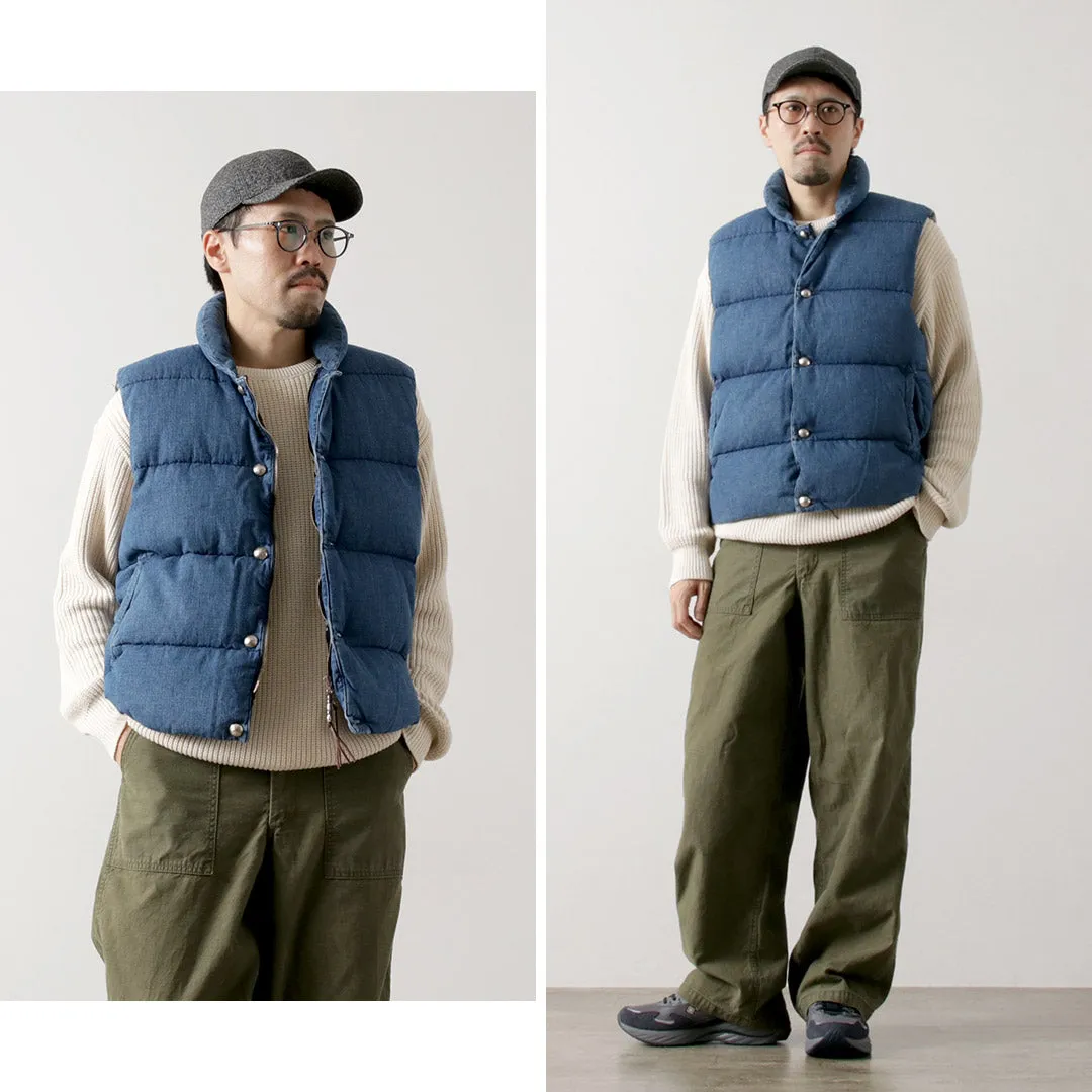 REMI RELIEF / Natural Processed Denim Down Vest