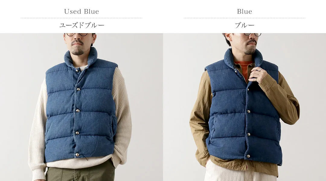 REMI RELIEF / Natural Processed Denim Down Vest