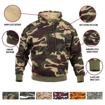 Rothco Camo Pullover Hooded Sweatshirt / Woodland Camo